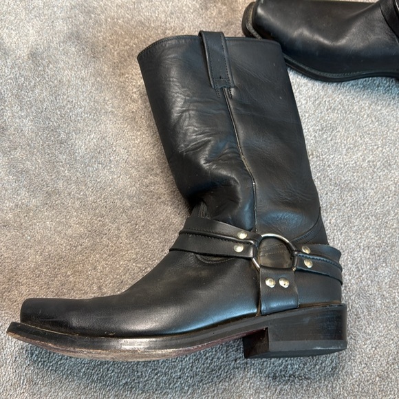 Rudel Co. Men’s Black Leather Knoxx Motorcycle Tall Boots 11 - Picture 2 of 10